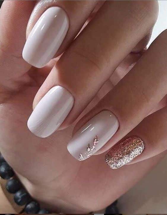 ideias de unhas brancas para o reveillon 2