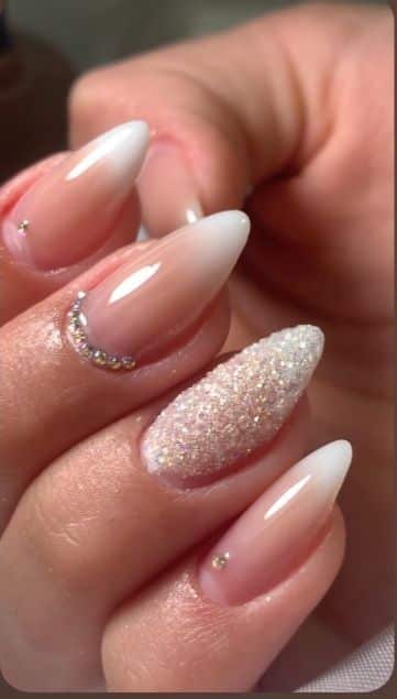 ideias de unhas brancas para o reveillon