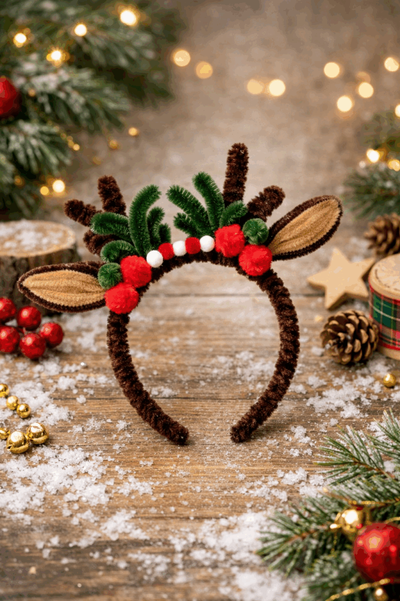 ideias divertidas de tiaras de natal que pode fazer em casa 1