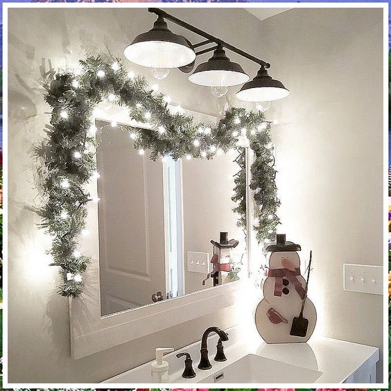 ideias para decorar espelhos no natal 6