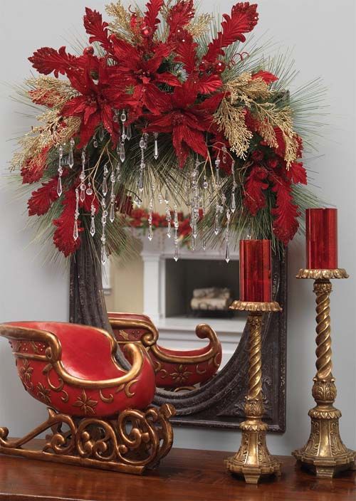 ideias para decorar espelhos no natal 8