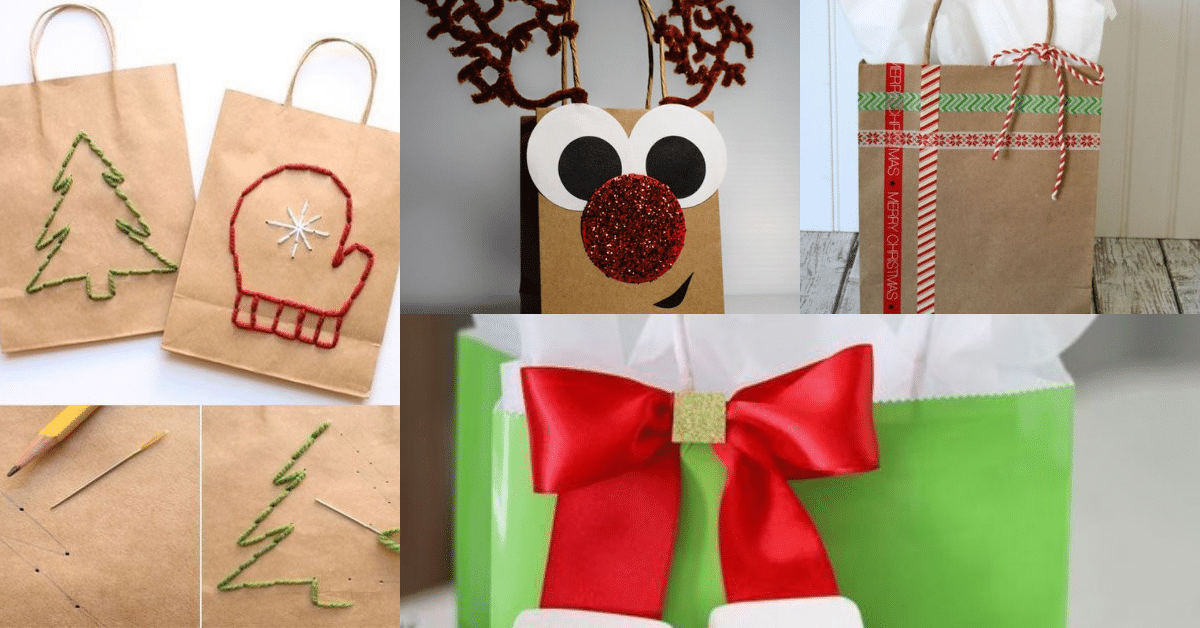 ideias para decorar sacolas para o natal