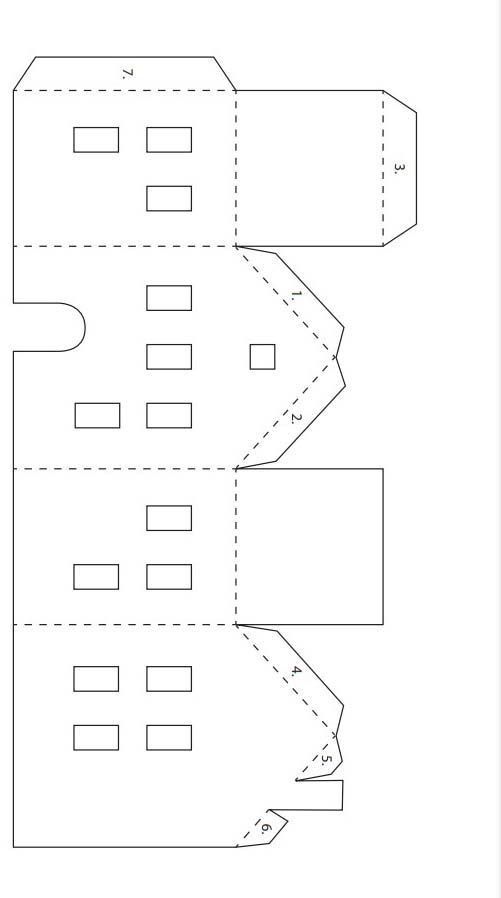 ideias para fazer casinhas de natal de papel 6
