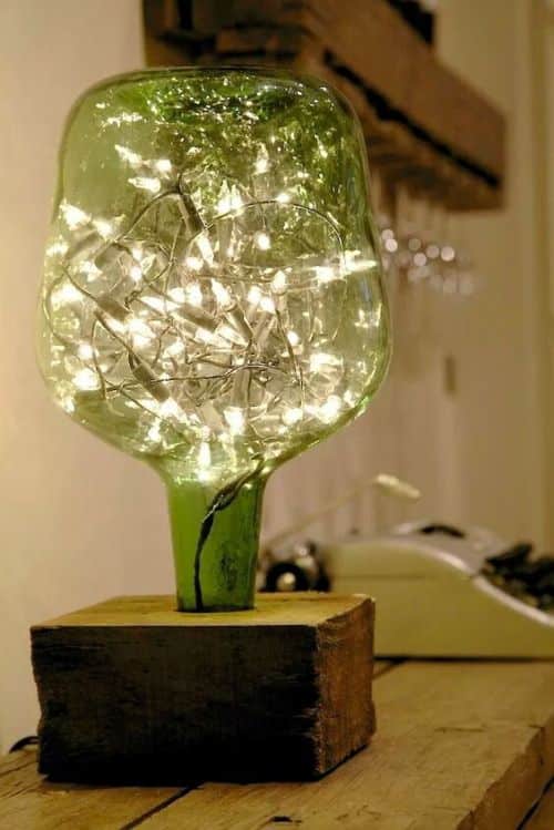 ideias para reutilizar lampadas luzes de natal 4