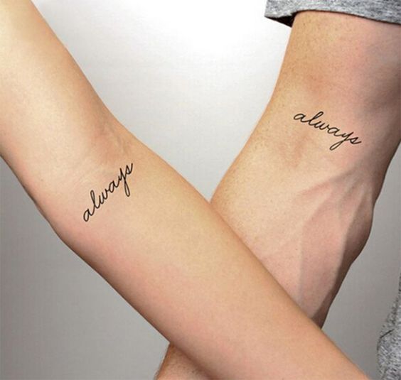 ideias tatuagem casal escrita