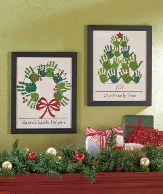 Ideias Giras para decorar com Impressões de Mãos impressão de maos ideias natal