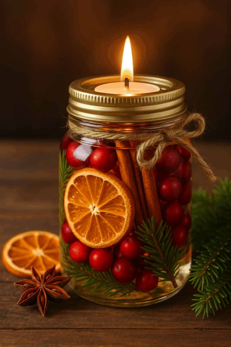 lampadas de natal com frascos 1