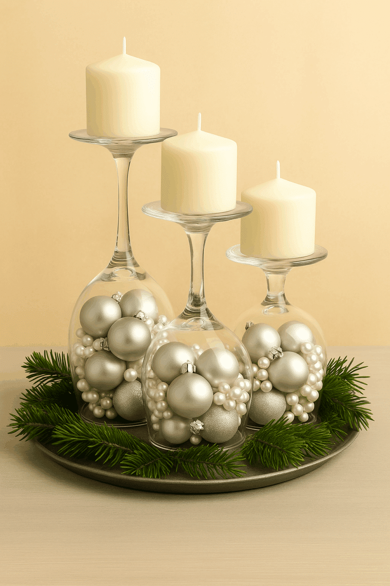 lindos arranjos natalinos com velas 1