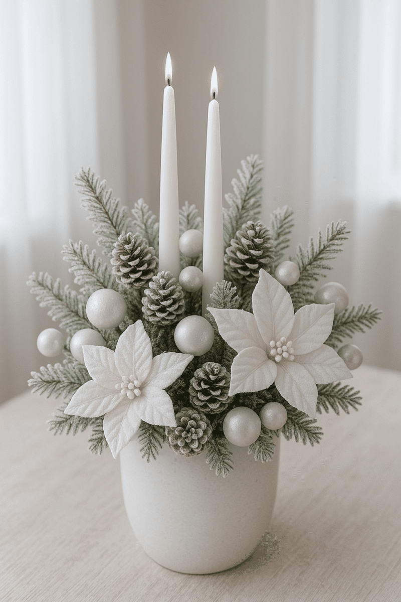 lindos arranjos natalinos com velas 5