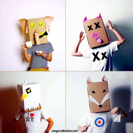 máscaras papelao