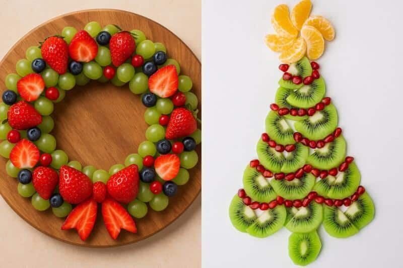 mesa de frutas para natal
