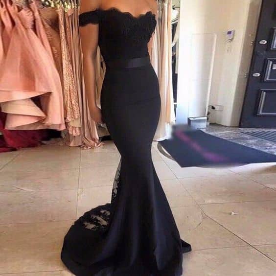 modelos vestidos pretos longos justo