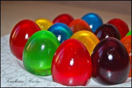 ovos gelatina coloridos