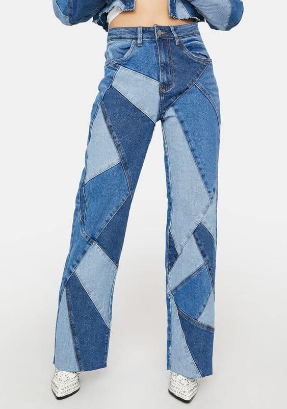 patchwork jeans tendencia de moda 5