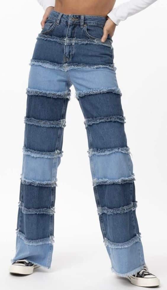patchwork jeans tendencia de moda 8