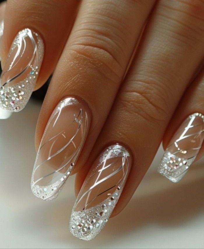 unhas acrilico transparentes 1