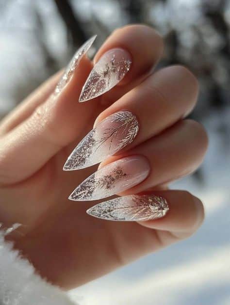 unhas acrilico transparentes