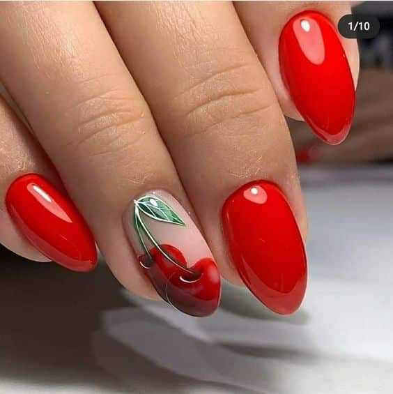 unhas com cerejas 1