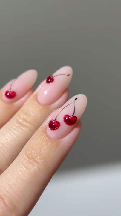 unhas com cerejas 2