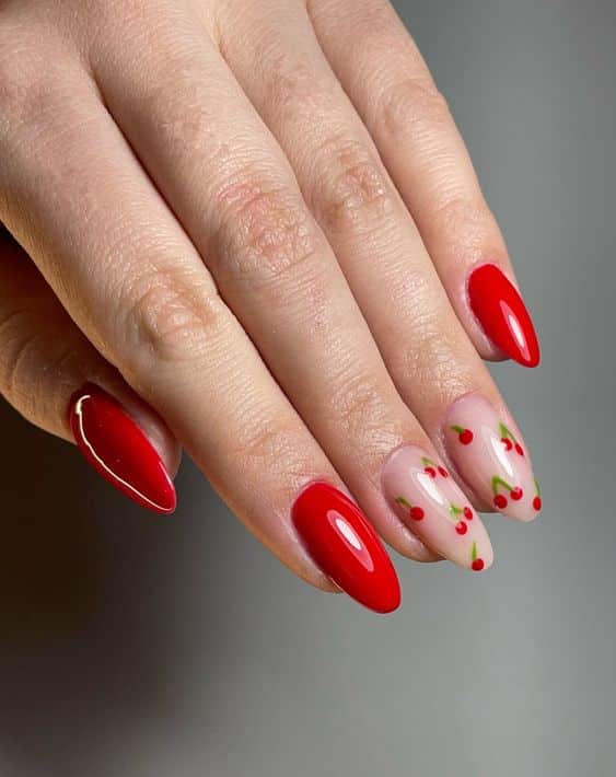 unhas com cerejas 9