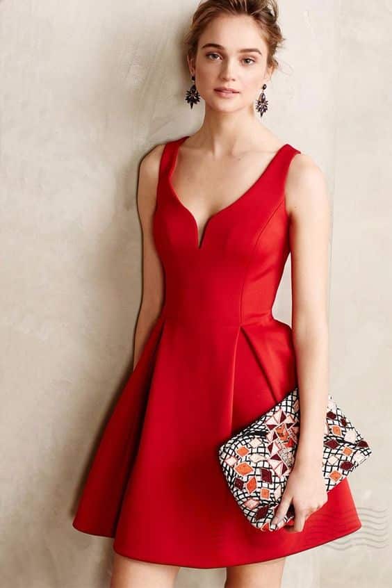vestido vermelho curto
