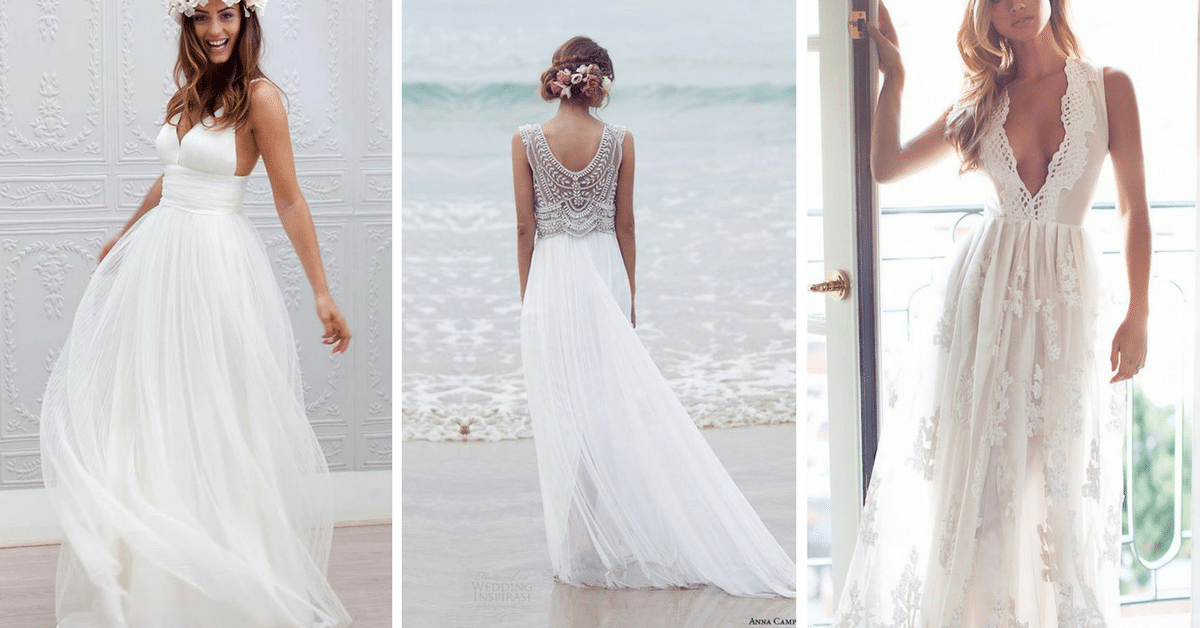vestidos noiva praia